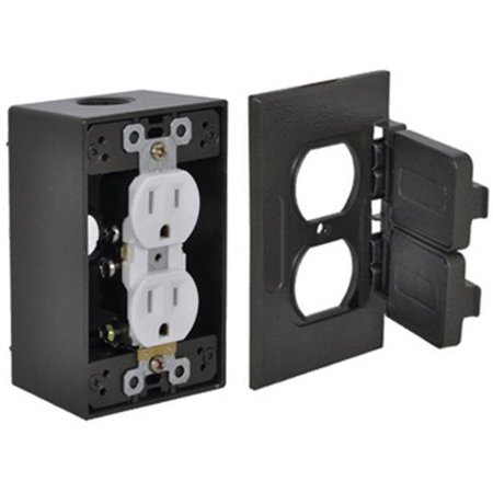 Hubbell Hubbell Electrical FCD35-BR Duplex Receptacle Outlet Kit; Bronze 620866